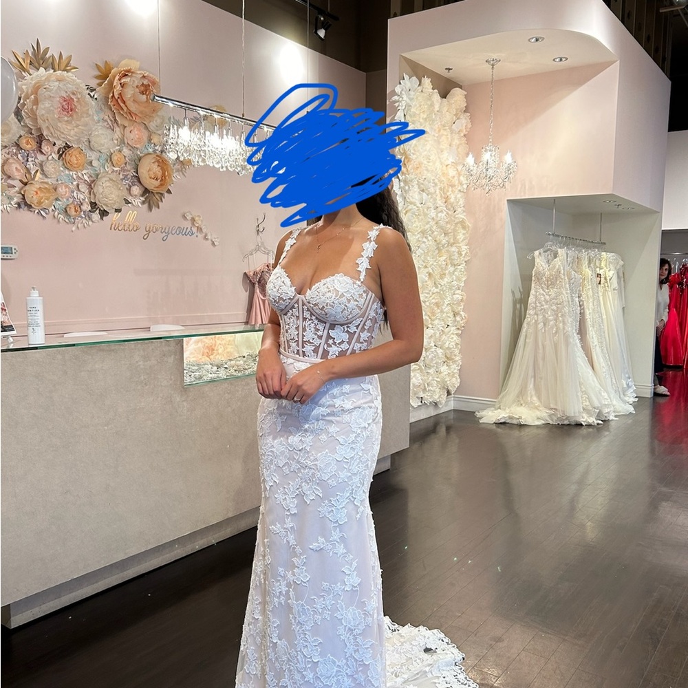 Mikaella Bridal Paloma Blanca Canadian Made Lace Wedding Gown